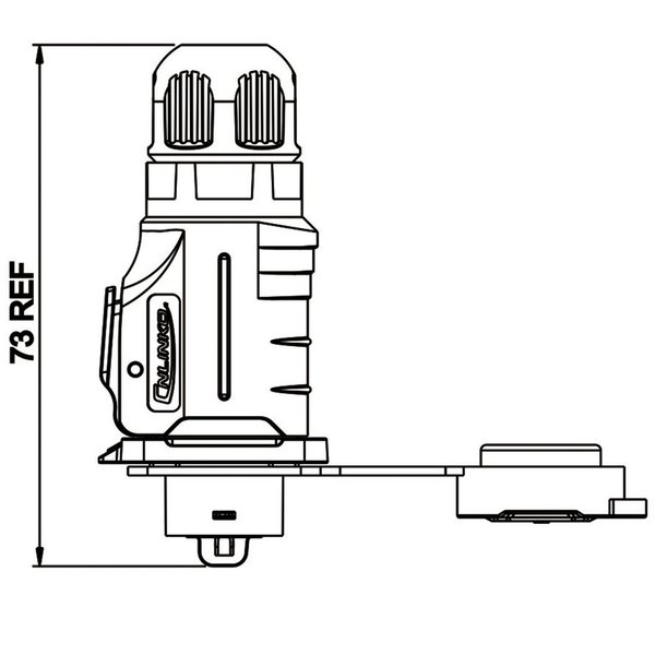 LP-16-C02PE-01-001 LP-16 Power Stecker M16 2 pol male plug 400 V 10 A