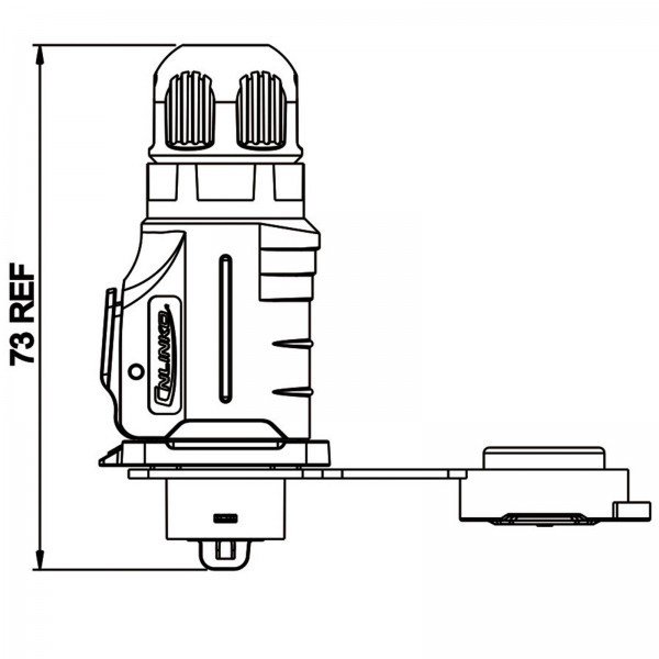 LP-16-C03PE-02-001 LP-16 Power Stecker M16 3 pol male plug 400 V 10 A