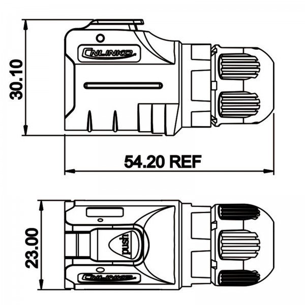 LP-16-C05PE-01-001 LP-16 Power Stecker M16 5 pol male plug 250 V 5 A